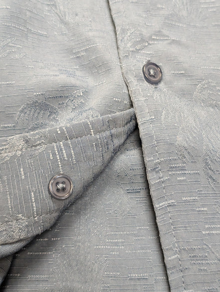Chemise Hawaïenne Penmans Bleu Zinc - Motifs Palmiers en Relief - XL