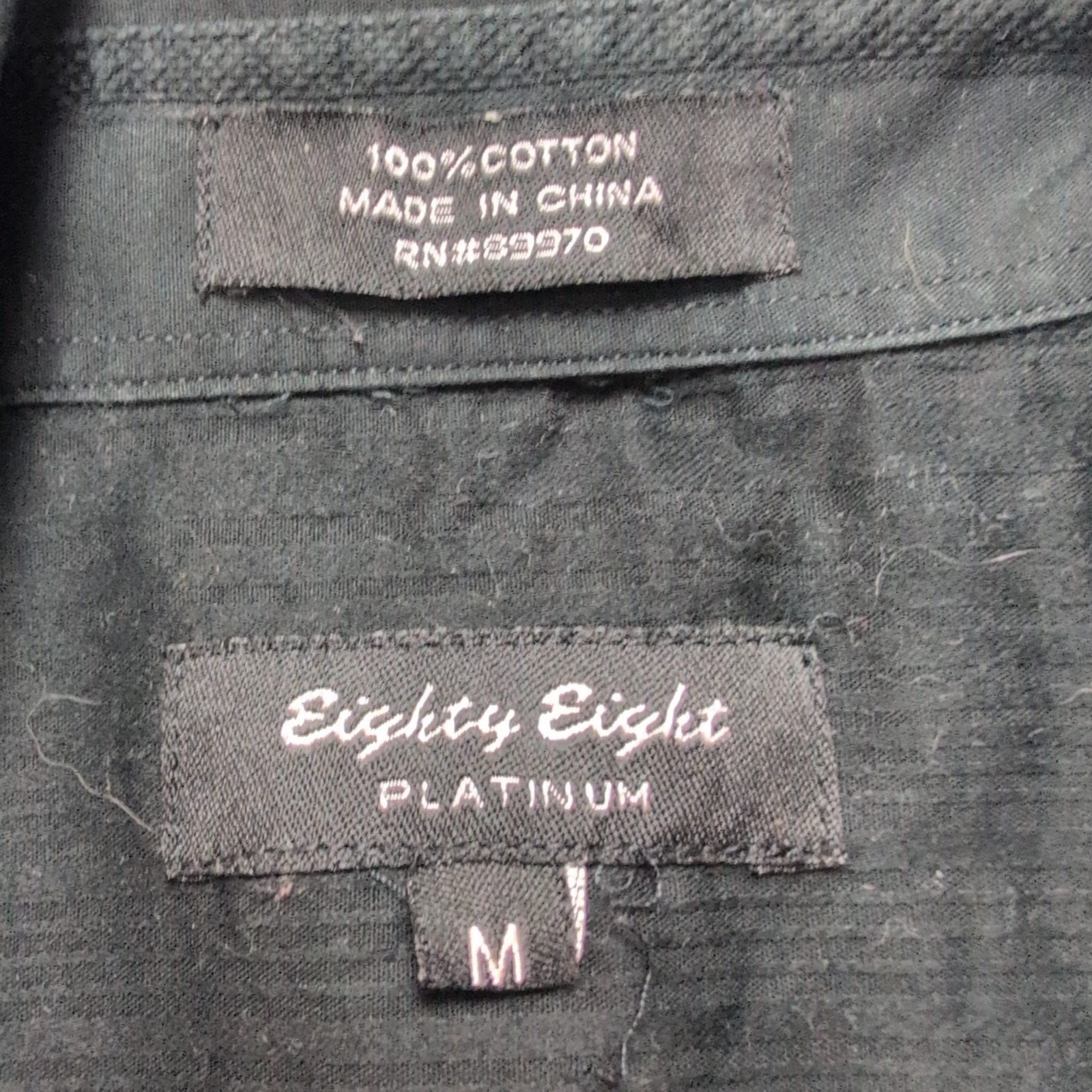 Chemise Eighty Eight M Noir Crucifix Imprimé 100% Coton manches longues