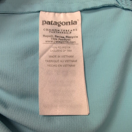 Chemise Hawaïenne Patagonia S Bleu Clair Poisson Trident Brodé Polyester