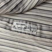 Chemise Polo Ralph Lauren S Vintage Marron Rayures Logo RPL Rare Coton