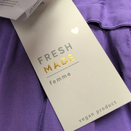 Short Femme XS Fresh Made Violet 100% Viscose Fluide Neuf avec Étiquette