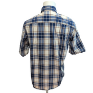 Chemise Carhartt Relaxed Fit M bleu blanc à carreaux coton manches courtes