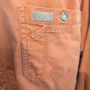 Chemise Carhartt Vintage Orange Patinée Manches Longues XXL