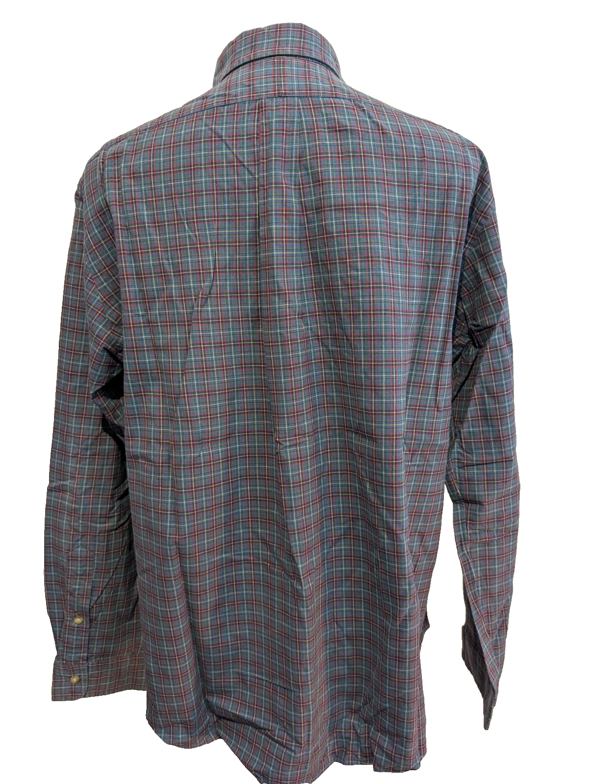 Ralph Lauren Chemise Homme XL Bleu Rouge Tartan Manches Longues Classic Fit