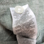 Chemise Primark 100% Lin Vert Kaki Clair Manches Courtes Taille M
