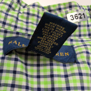 Chemise Ralph Lauren Enfant XL 18-20 Vert Bleu Carreaux Shirt Button Down