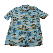 Chemise hawaïenne Georges palmiers manches courtes taille L