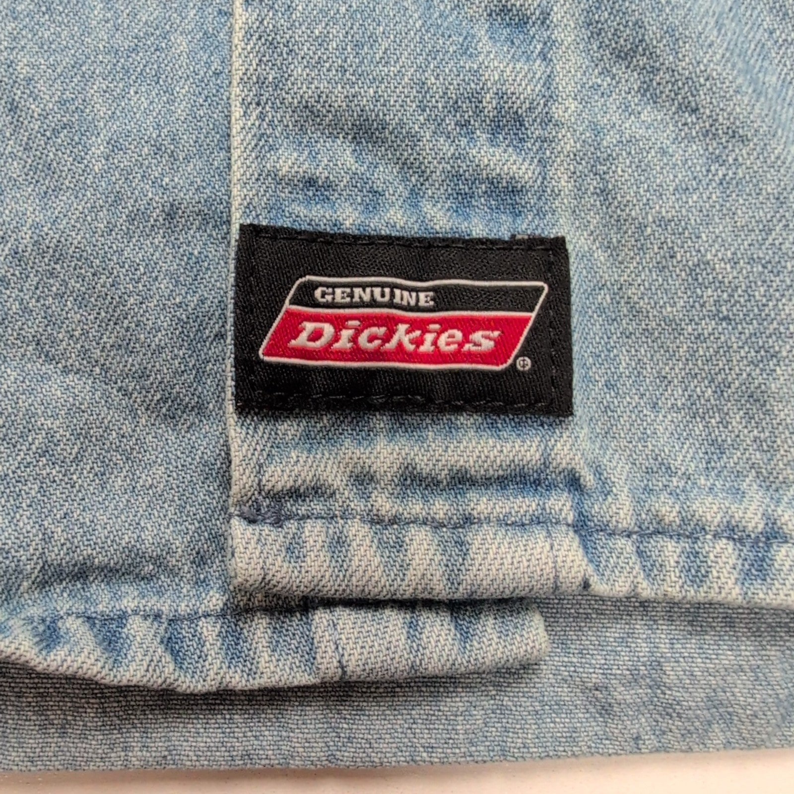 Chemise Dickies 3XL Jean Bleu Logo Workwear Vintage Manches Courtes