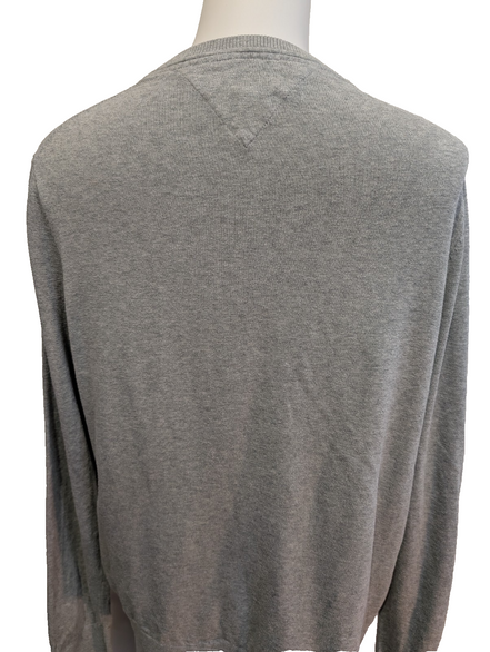 Pull Tommy Hilfiger - Col rond - Gris - 100% Pima Cotton - Taille XL/XXL