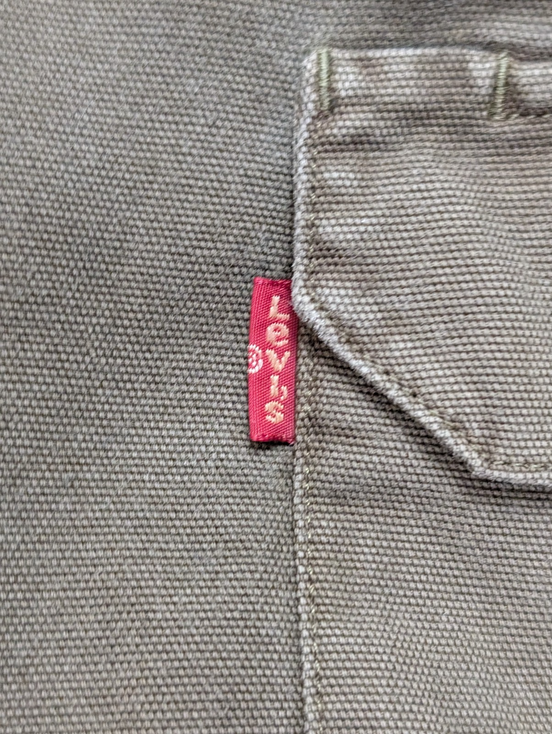 Chemise LEVI'S Vintage Kaki Coton Épais Boutons Métal M. Longues Taille L