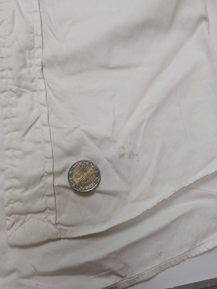 Chemise Ralph Lauren blanche logo marron taille XL #2817