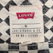 Chemise Levi's XL Noir Blanc Damier Checkerboard Logo Manches Courtes