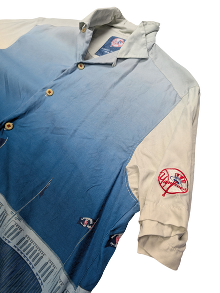 Chemise hawaïenne soie Tommy Bahama Yankees New York taille S
