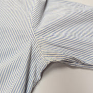 Chemise Ralph Lauren S Oxford Bleu Rayures Logo Marron Coton Poche Classique