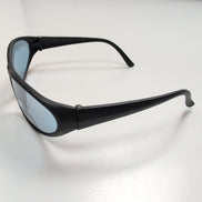 Lunettes de soleil Kakiko Y2K branche large noir mat miroir 🌪️