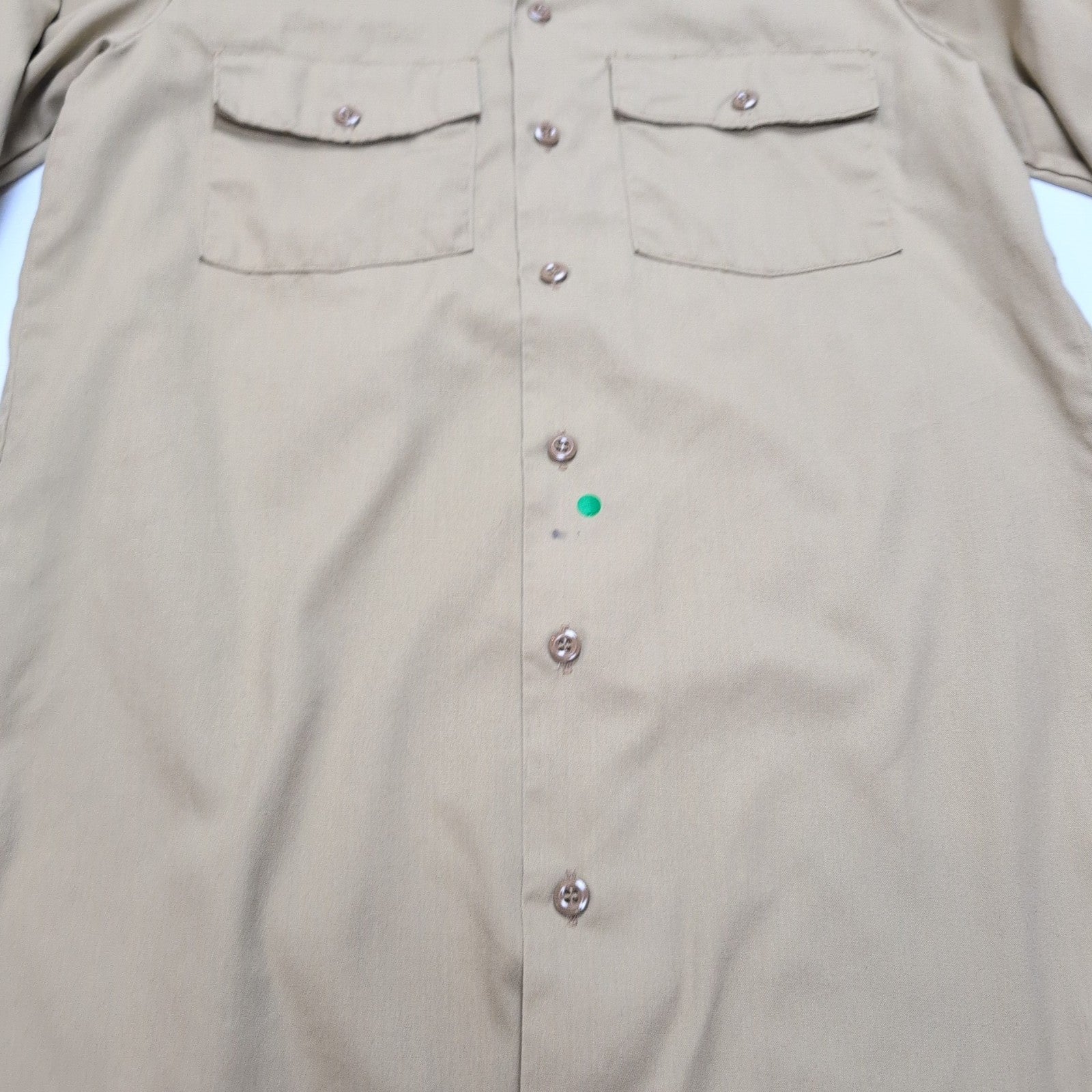 Chemise Dickies S / M Beige Crème 14.5 Coton Polyester Manches Longues