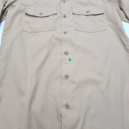Chemise Dickies S / M Beige Crème 14.5 Coton Polyester Manches Longues
