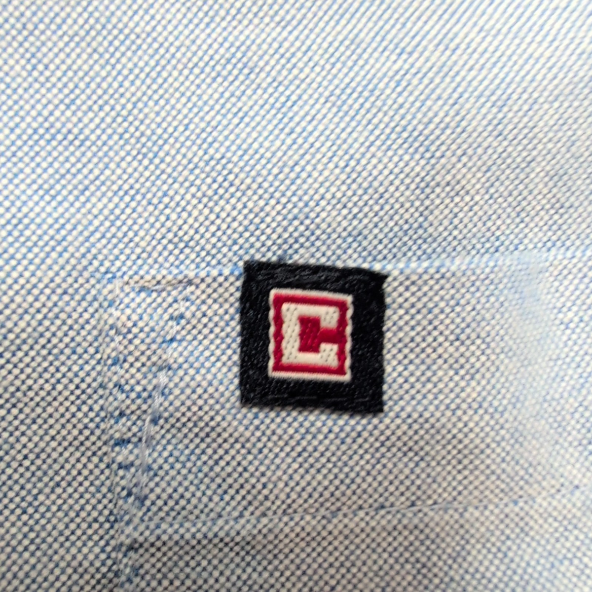 Chemise Chaps Oxford Bleu Clair Coton Manches Longues Taille L