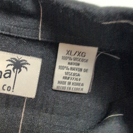 Chemise hawaïenne Havana Shirt XL noire cocktails Mojito 100% viscose