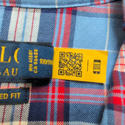 Chemise Ralph Lauren 2XL Big XXL 3XL Bleu Blanc Rouge Logo Marron QR Code