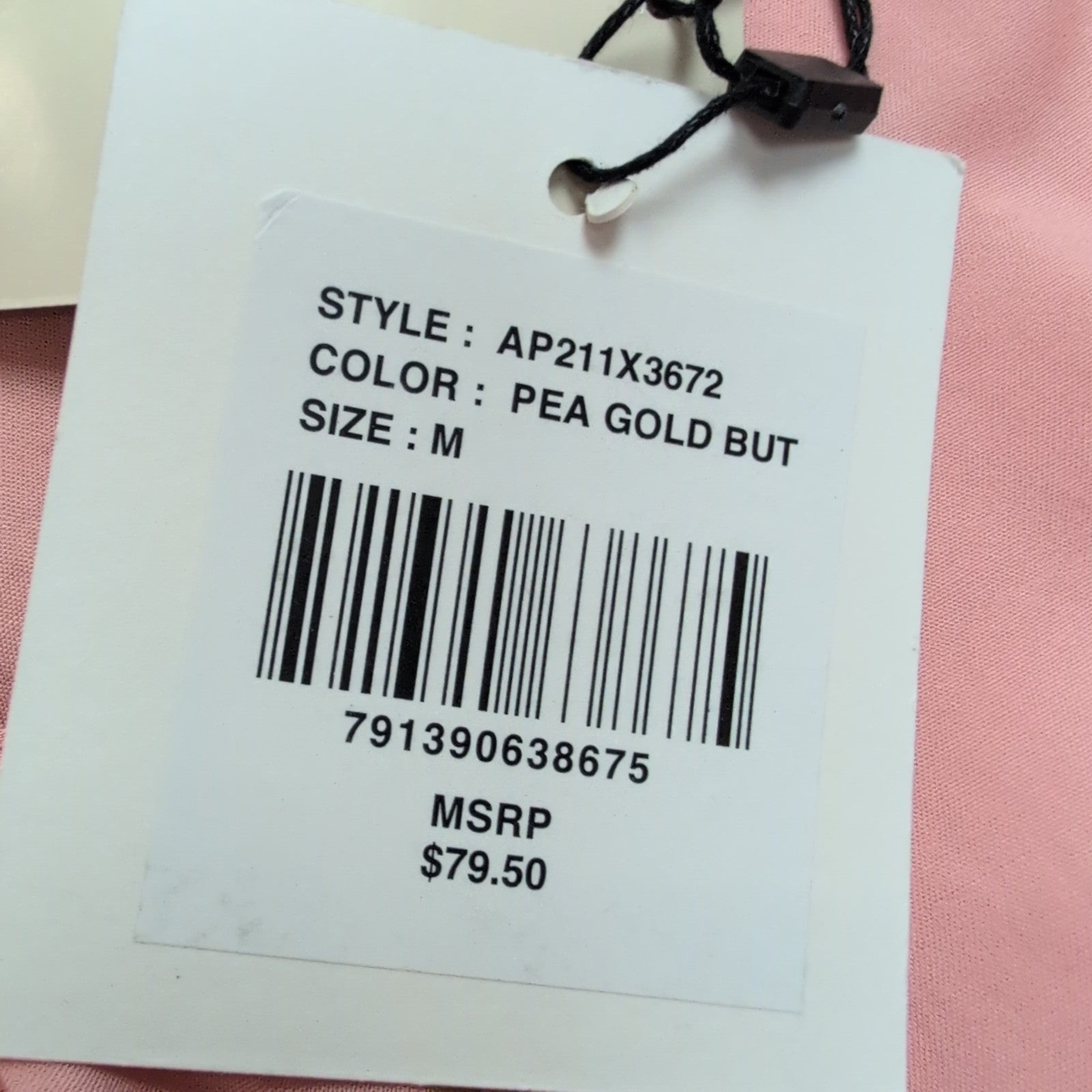 Blouse Alex & Parker Femme M Rose Saumon Papillons Dorés Cache-Cœur Neuve