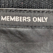 Veste Members Only café racer vintage 80's cuir noir taille S [42] #2c