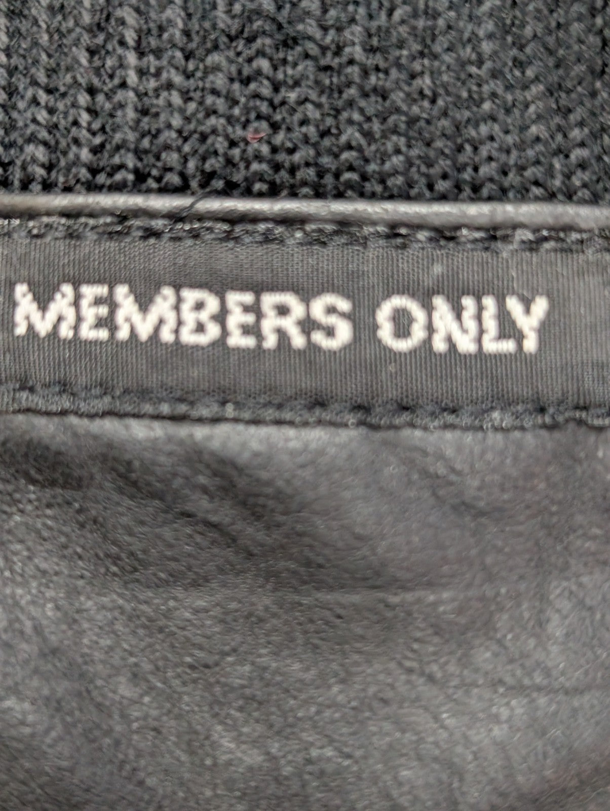 Veste Members Only café racer vintage 80's cuir noir taille S [42] #2c