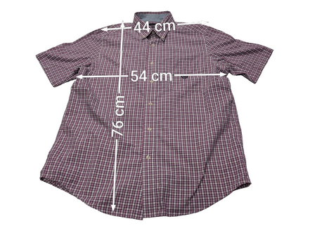 Chemise Chaps manches courtes violet à carreaux taille M #236msch