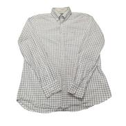 Chemise Old Navy blanche à carreaux gris taille M #151e