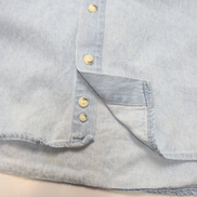 Chemise Dornbusch L 40 Jean Bleu Coton Manches Courtes Vintage