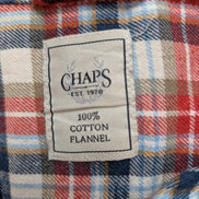 CHAPS Flanelle Rouge Bleu XL Logo Brodé VINTAGE 100% Coton | 310S