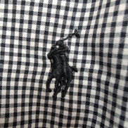 Chemise Ralph Lauren Custom Fit XL Noir Blanc Carreaux Manches Courtes