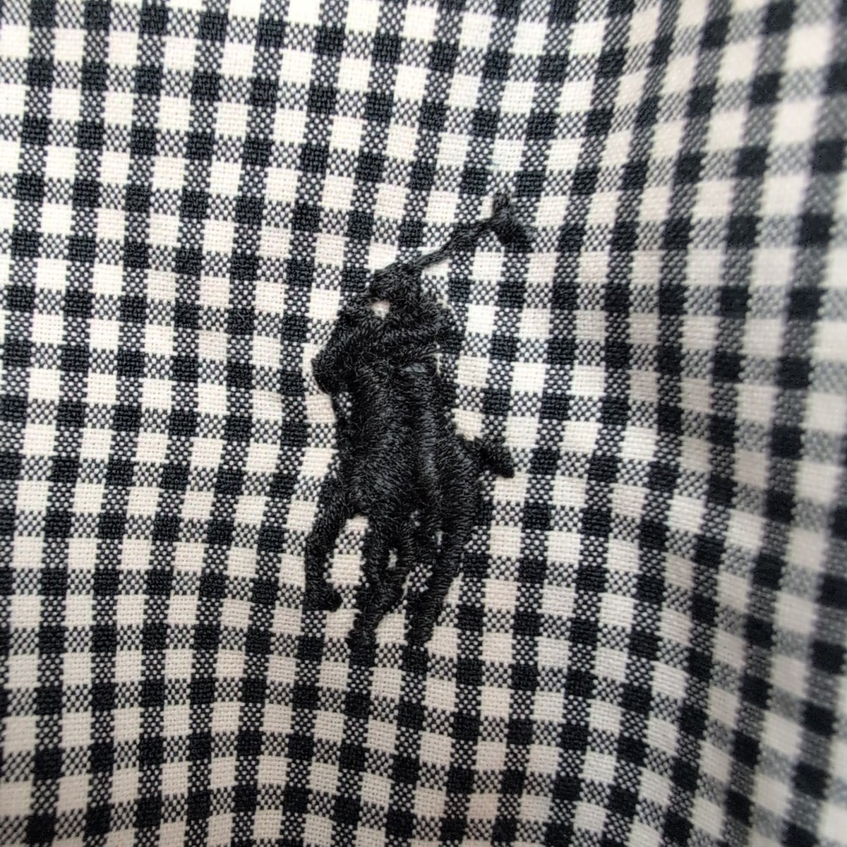 Chemise Ralph Lauren Custom Fit XL Noir Blanc Carreaux Manches Courtes