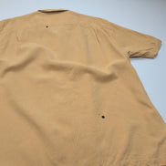 Chemise Hawaïenne Tommy Bahama XL Soie Jaune Boutons Bois Vintage