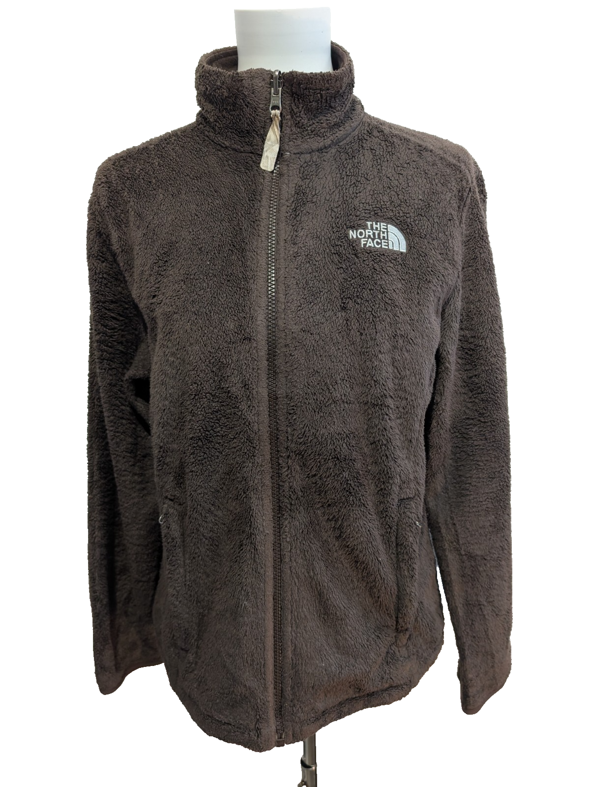 Veste Polaire The North Face Poils Longs Marron Brodée - Taille M
