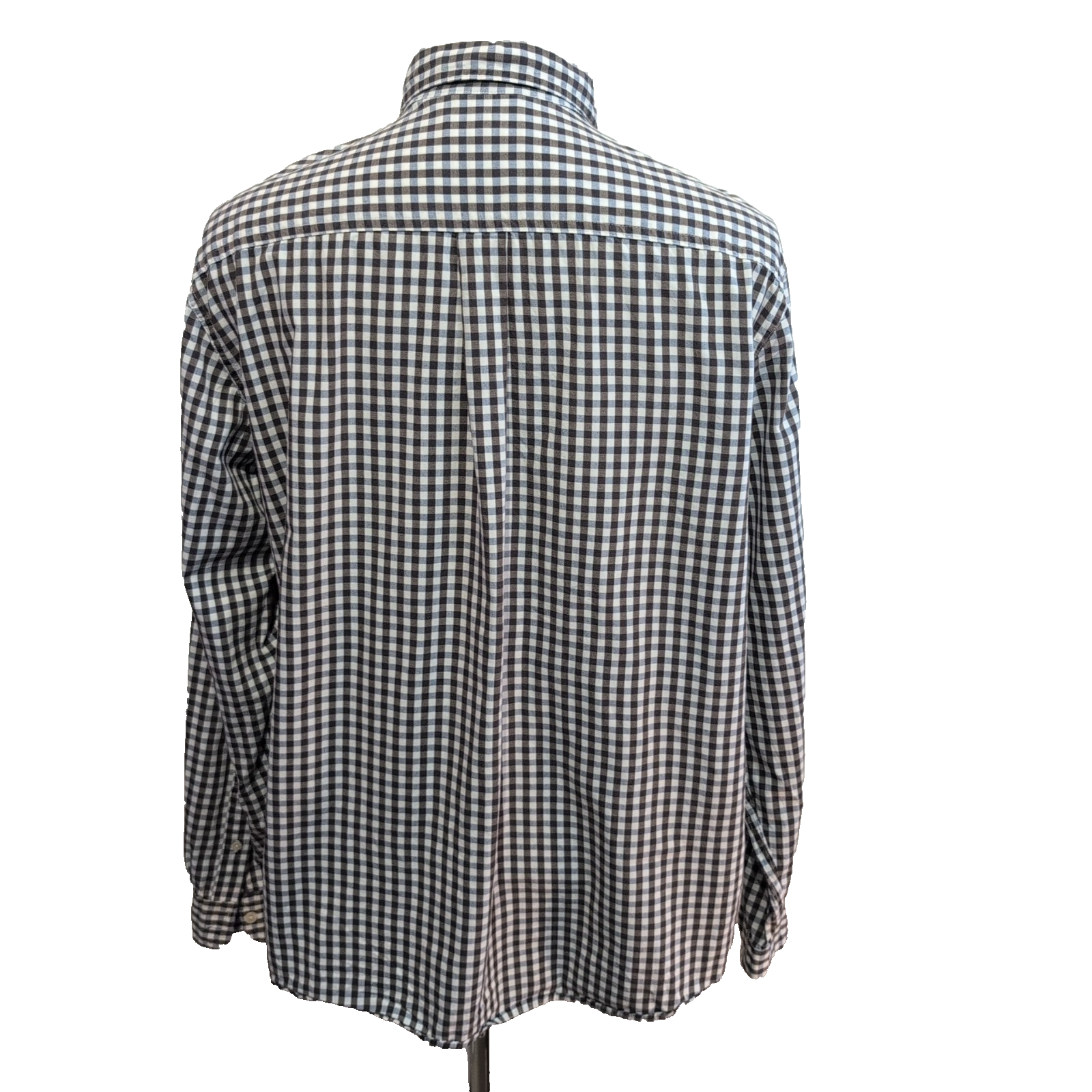 Chemise Chaps 100% coton marron petits carreaux manches longues 1 poche XLTG