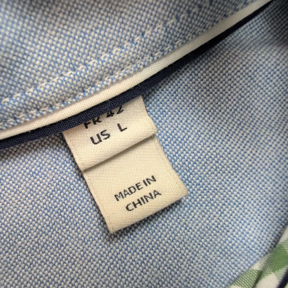 Chemise Lacoste 42 L Vert Blanc Vichy Regular Fit Logo Poche manches longues