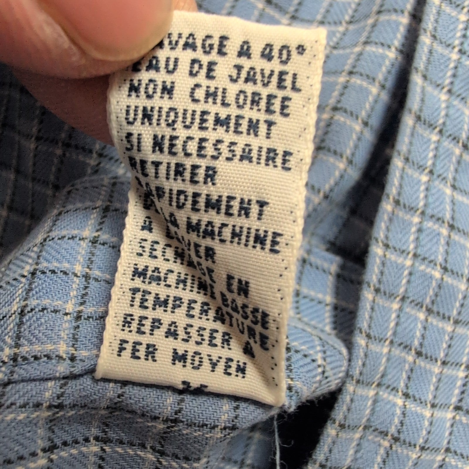 Chemise Ralph Lauren Blake S Bleu Microcarreaux Manches Courtes