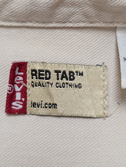 CHEMISE LEVI'S Jean Lourd Blanc Cassé XXL Homme Vintage Bouton Métal