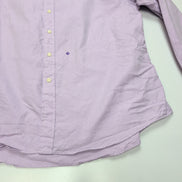 Chemise Ralph Lauren XL Lilas 100% Coton Logo Vert Clair manches longues