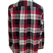 CHAPS Flanelle Rouge Noir M Classique EE VINTAGE 100% Coton | 317S