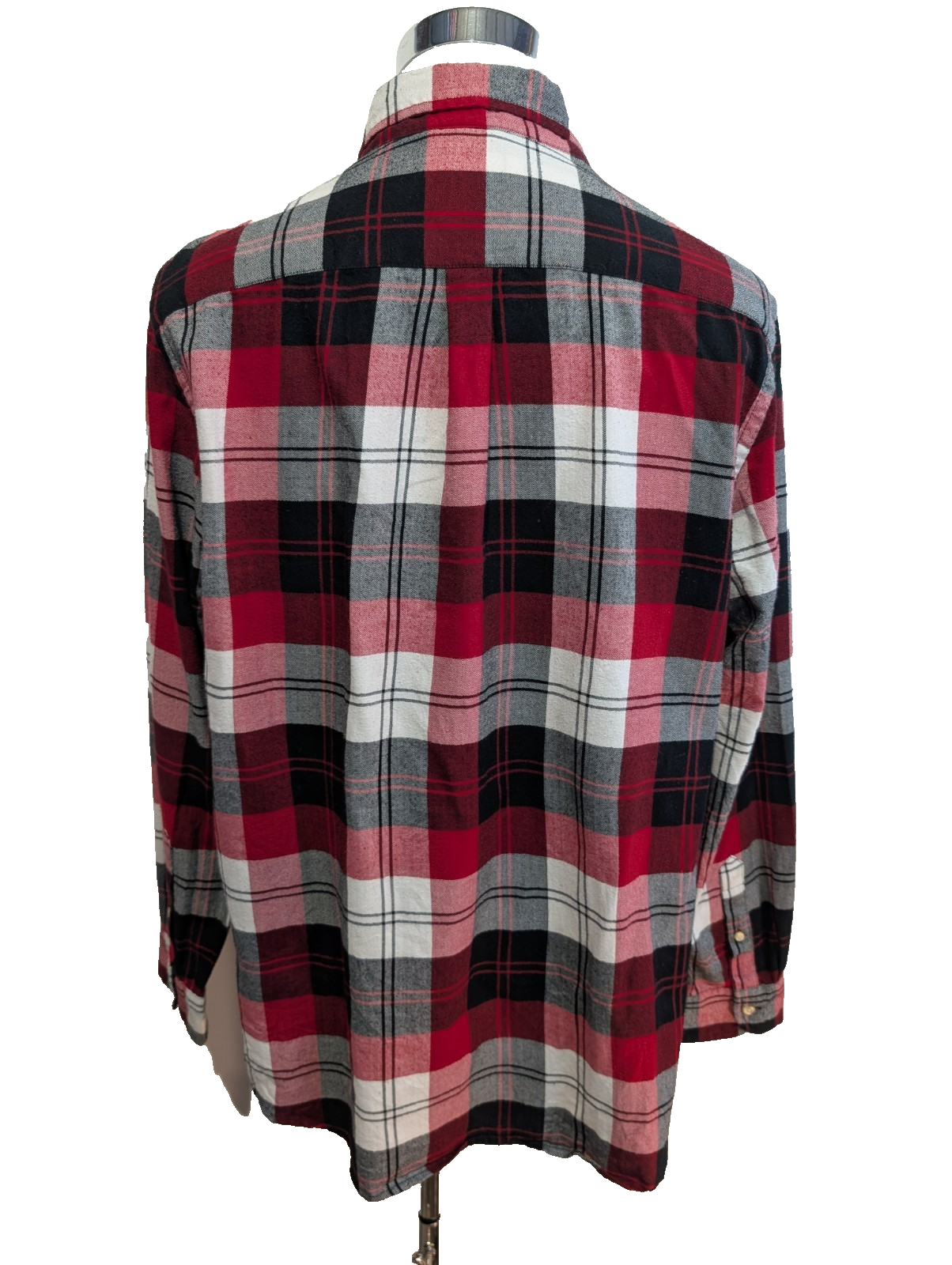CHAPS Flanelle Rouge Noir M Classique EE VINTAGE 100% Coton | 317S