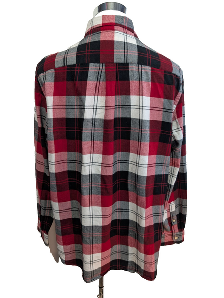CHAPS Flanelle Rouge Noir M Classique EE VINTAGE 100% Coton | 317S