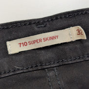 Jean Levi's 710 Femme Noir Super Skinny Ultra Stretch W32 L30 Intense