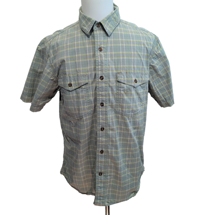 Chemise Carhartt Relaxed Fit L Vert Carreaux Manches Courtes Poches