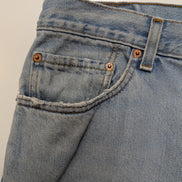 Jean Levi's 505 Regular Fit Vintage Homme W34 L34 Bleu Clair Denim Long
