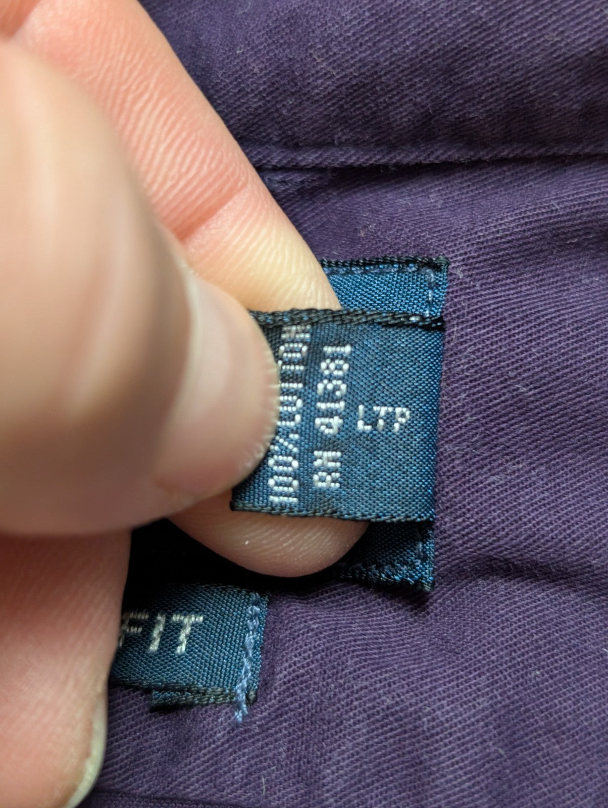 Chemise Ralph Lauren violet logo vert taille M #2053