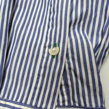 Chemise Tommy Hilfiger Golf Taille L Bleu et Blanc à Rayures Vintage