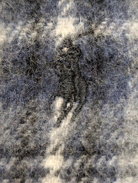 Écharpe Polo Ralph Lauren Réversible Carreaux Écossais & Gris Laine d'Agneau