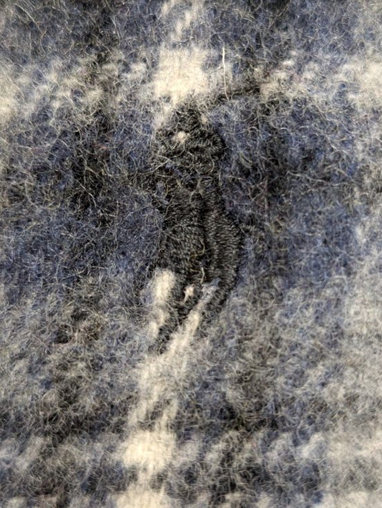 Écharpe Polo Ralph Lauren Réversible Carreaux Écossais & Gris Laine d'Agneau